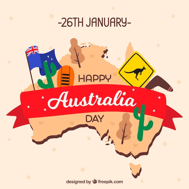 Дизайн карты дня в Австралии