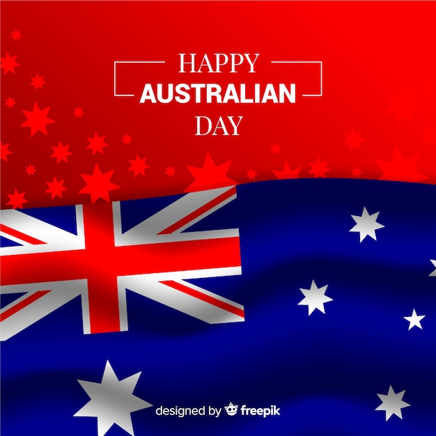 Free vector australia day in realistic design