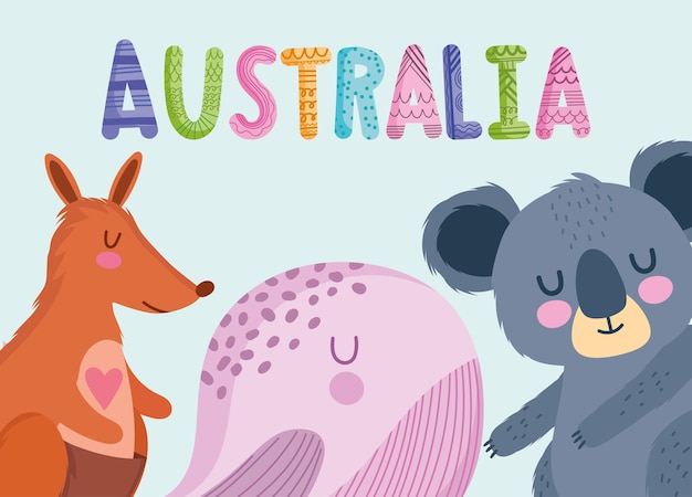 オーストラリアの野生生物の漫画