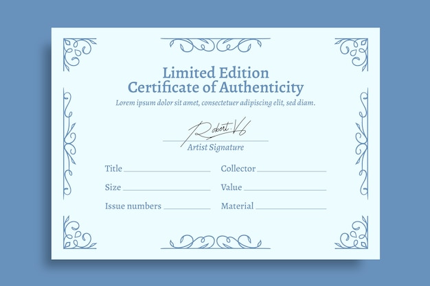Authenticity training course certificate template design