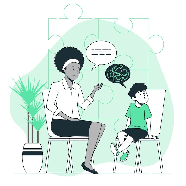 Free vector autism concept illustration