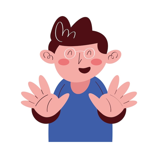 Free vector autism little boy kid