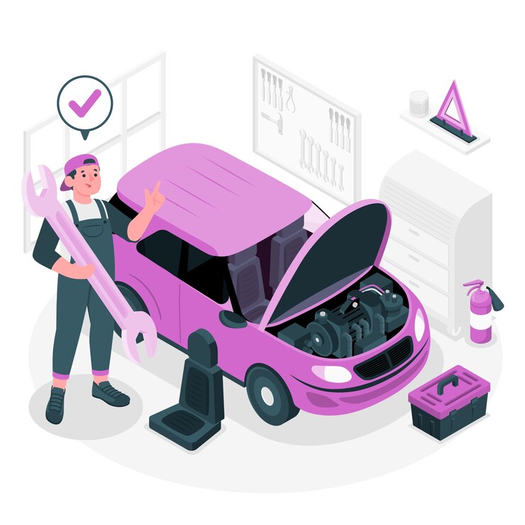 Free Vector auto mechanicconcept illustration