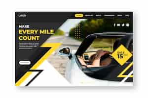 Free vector automobile purchasing landing page template