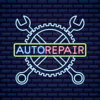 Free vector automotive industry neon sign