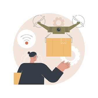 Autonomous delivery concept illustration