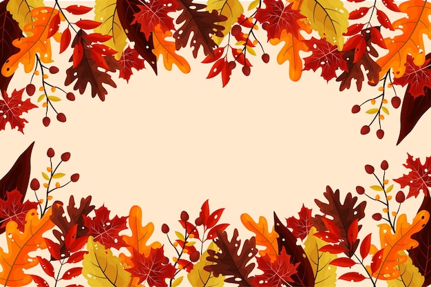 Free vector autumn background in flat design