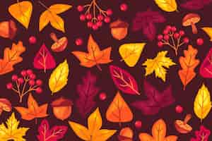 Free vector autumn background in flat design