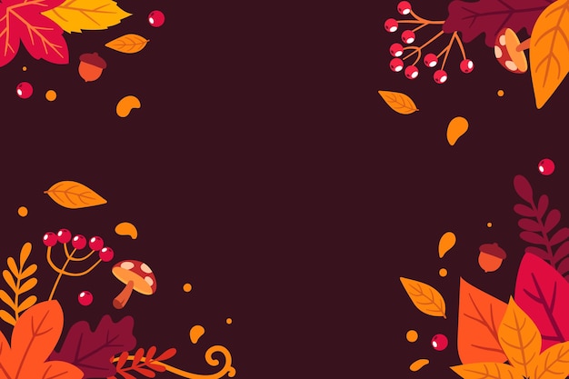 Free vector autumn background in flat design