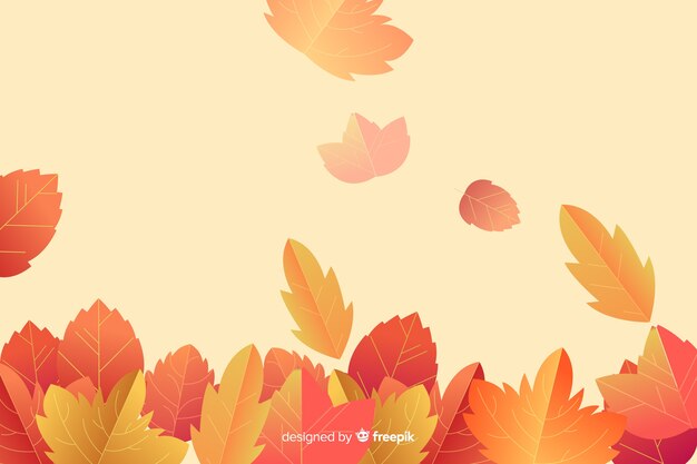 Autumn background in flat style