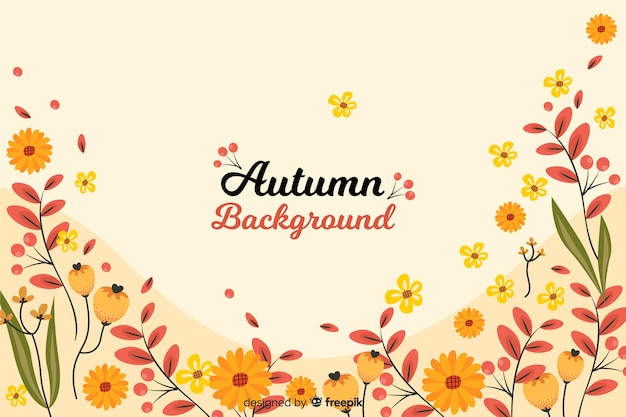 Autumn background in flat style