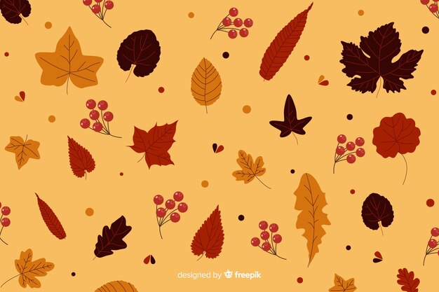 Autumn background in hand drawn style