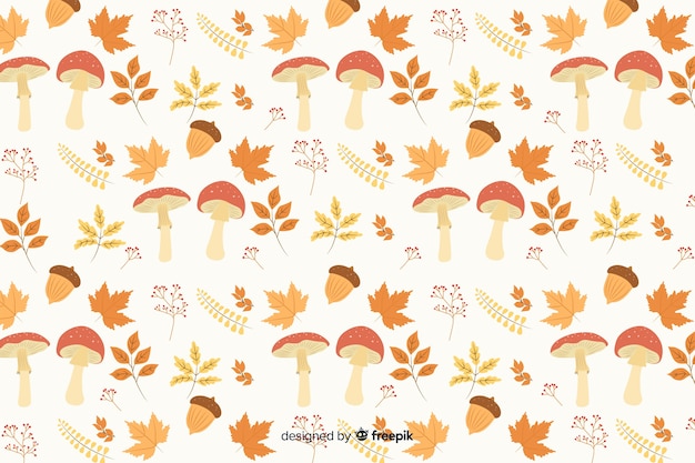 Autumn background in hand drawn style