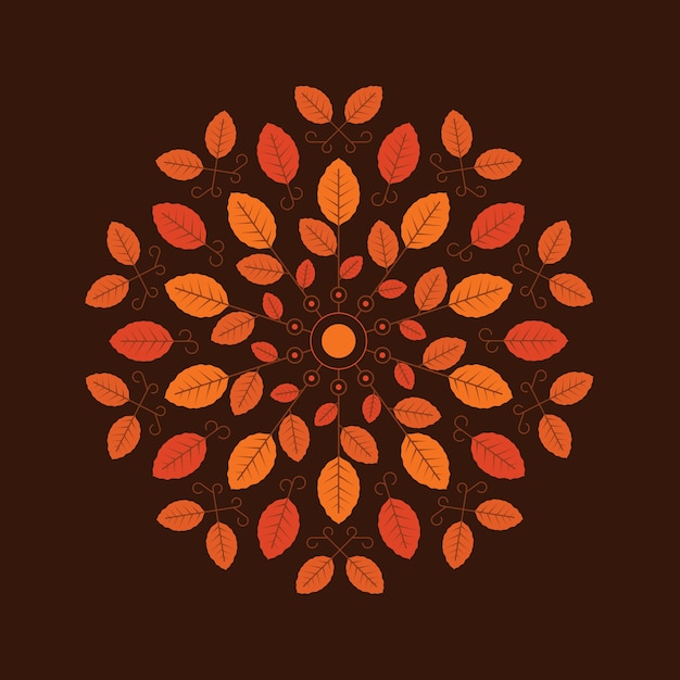 autumn background illustration in flat style