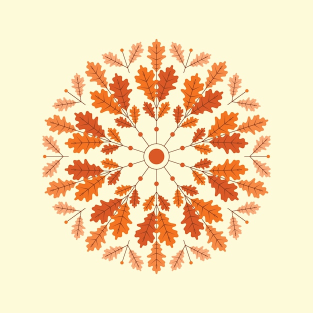 無料ベクター autumn background illustration in flat style