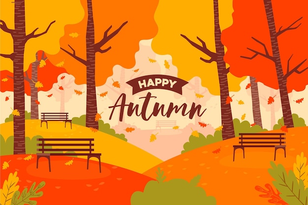 Free vector autumn background theme