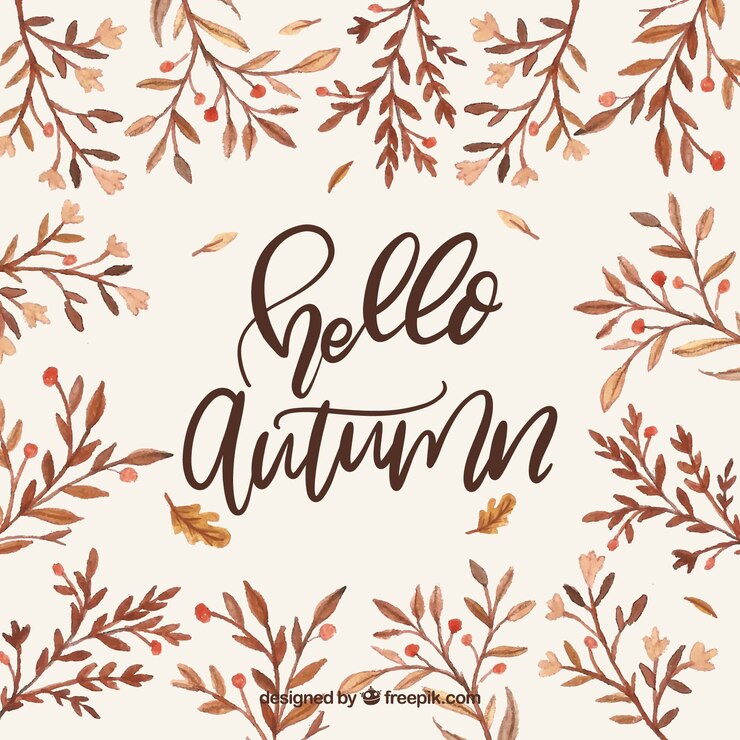 Free Vector autumn background with colorful leaves