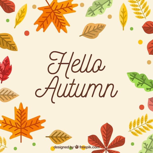 Autumn background with leaves