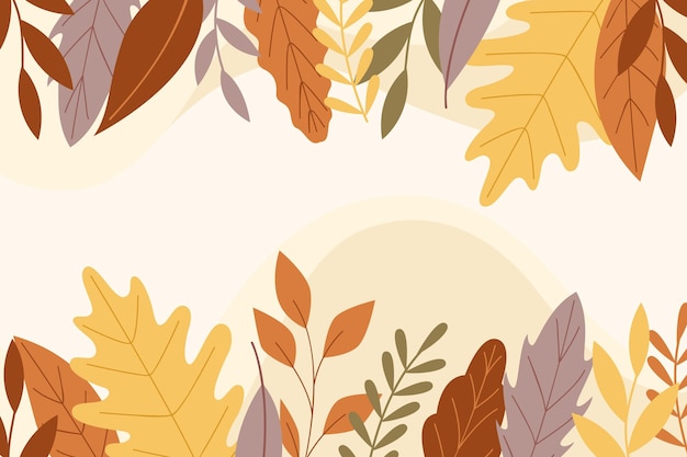 Autumn background with leaves