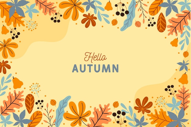 Autumn background with leaves