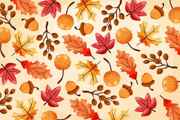 Autumn background with leaves