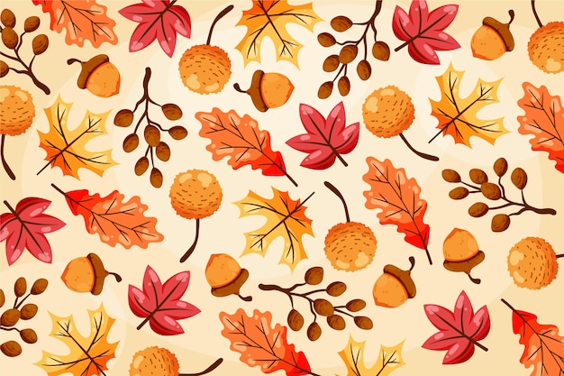 Осенний фон с листьями