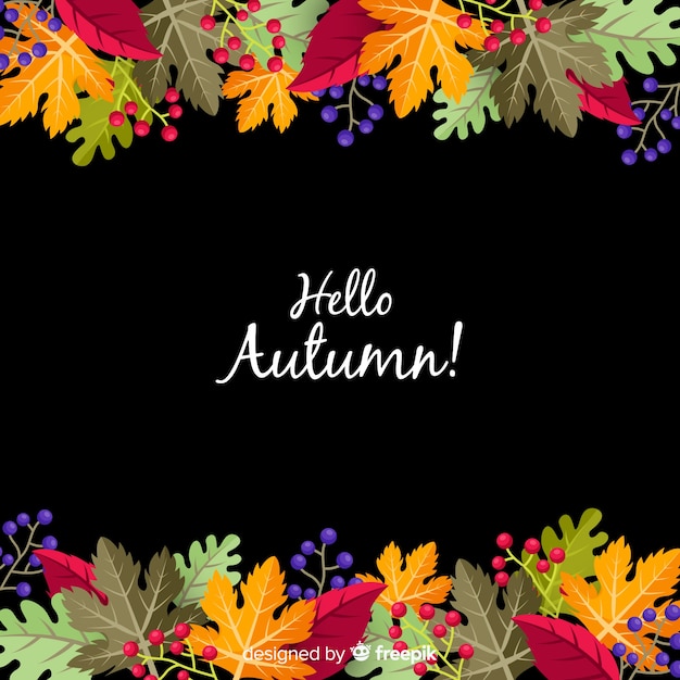 Autumn background with pretty leaves