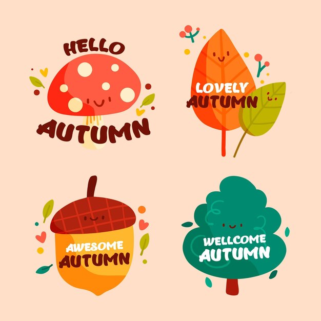 Autumn badge collection