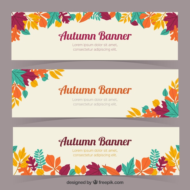 Autumn banner collection
