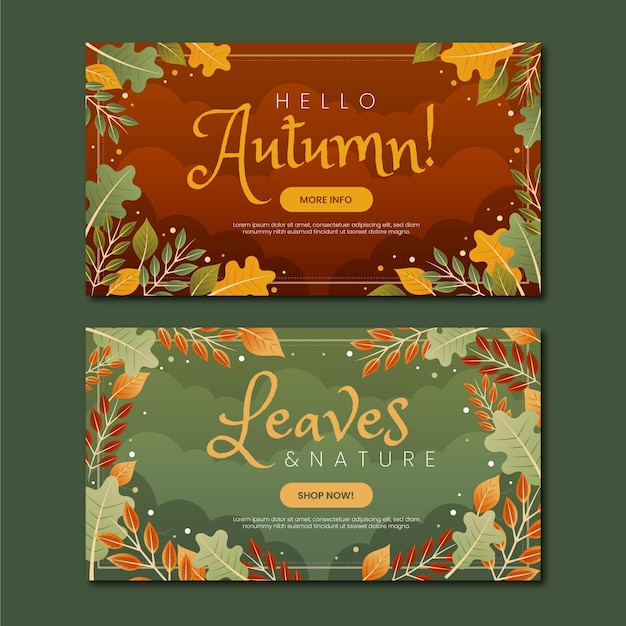 Autumn banners set