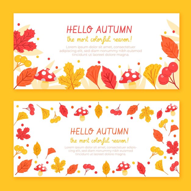 Autumn banners template