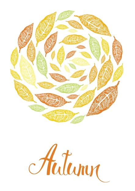 Free vector autumn card