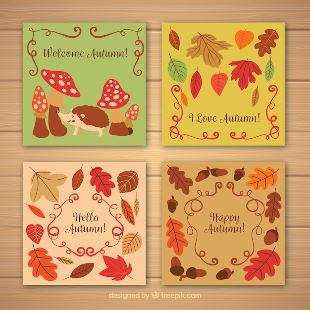 Autumn cards collection