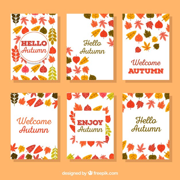 Autumn cards collection