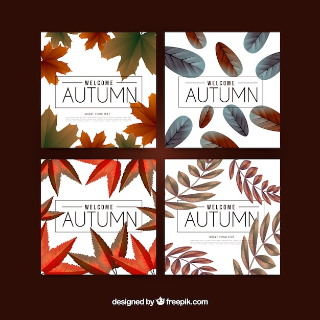 Autumn cards collection