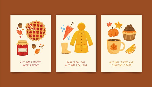 Autumn cards collection