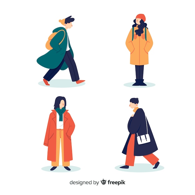 Free vector autumn clothes collection concept