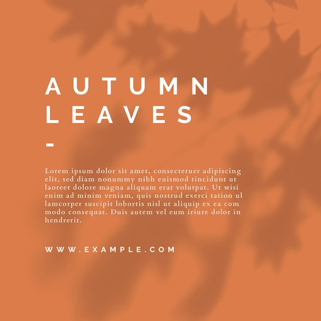 Free vector autumn color tone social media post template