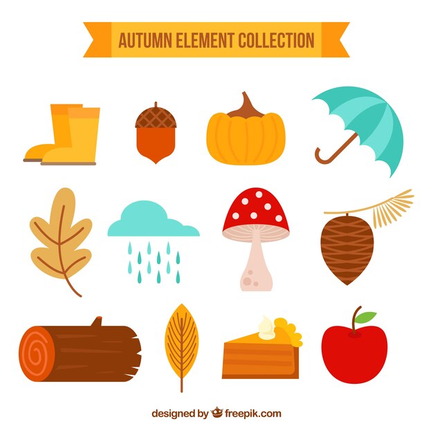 Autumn elements collection