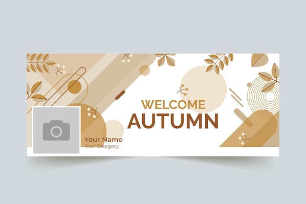 Free vector autumn facebook cover template