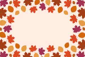 Free vector autumn flat design background