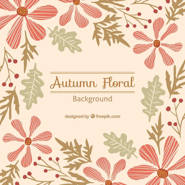 Autumn floral background