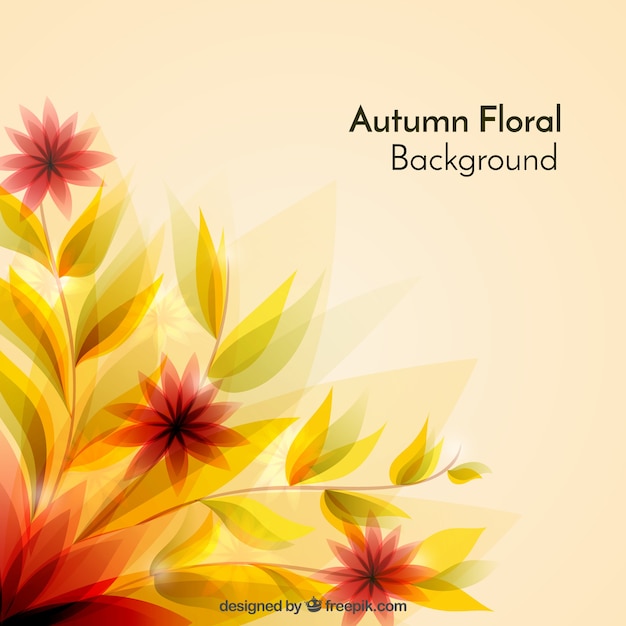 Vettore gratuito autumn floral background