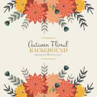 Free vector autumn floral background