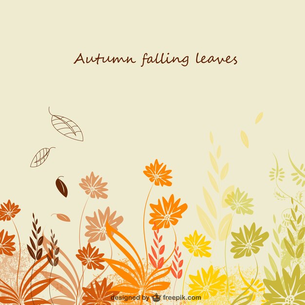 Autumn flowers background