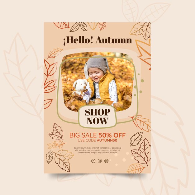 Autumn flyer template