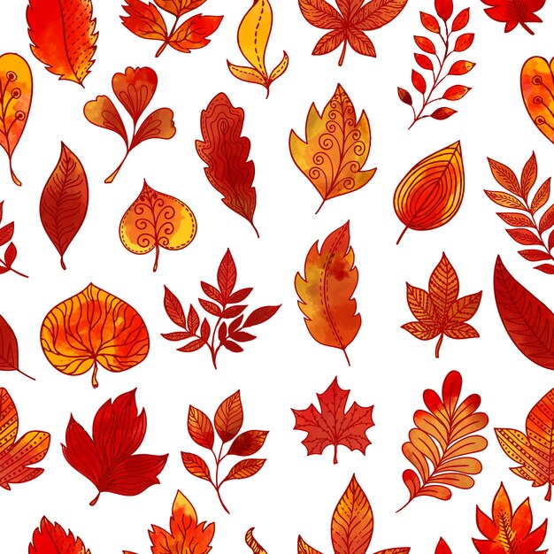 Autumn Foliage Seamless Pattern