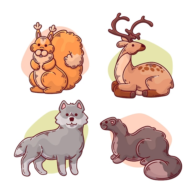 Осенние лесные животные рисунок тема