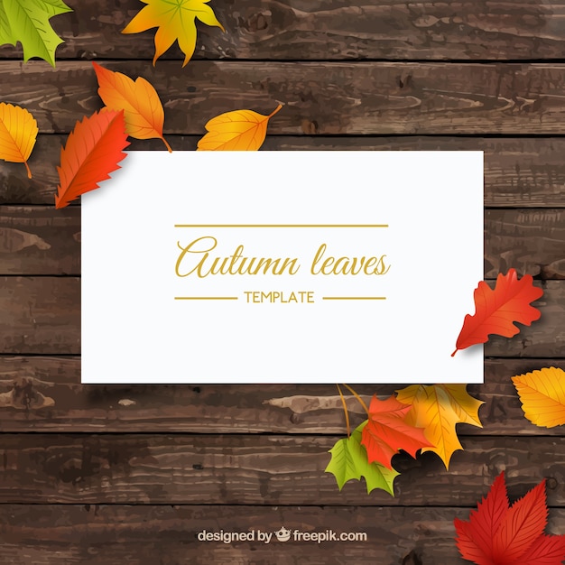 Autumn frame with leaves