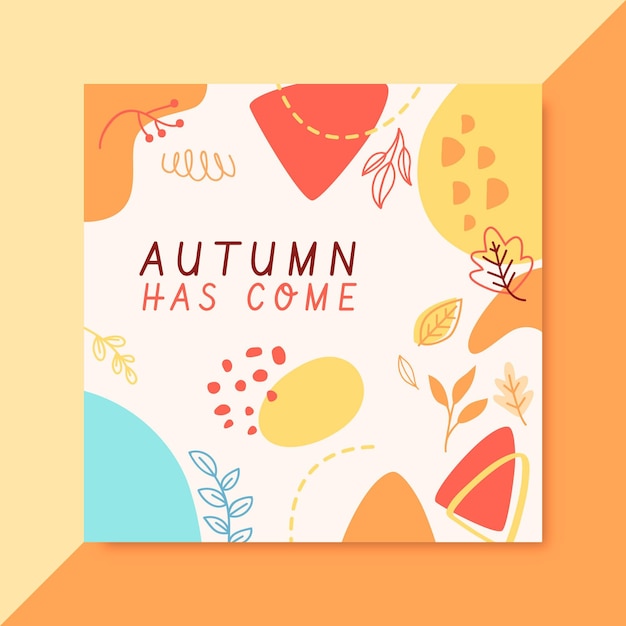 Autumn instagram post template